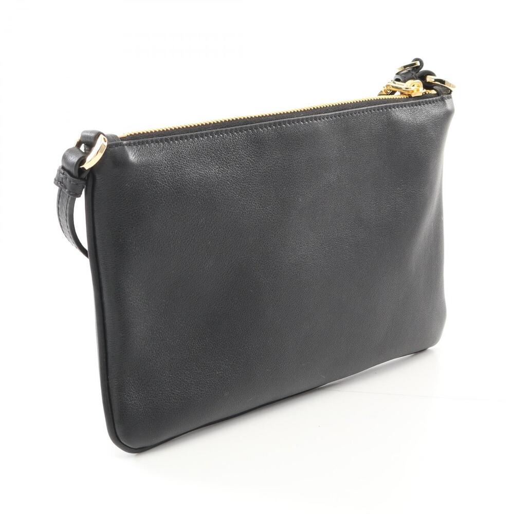Prada GRAIN Shoulder Bag Leather Black